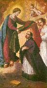 Francisco de Zurbaran st. ildefonso receiving the chasuble oil on canvas